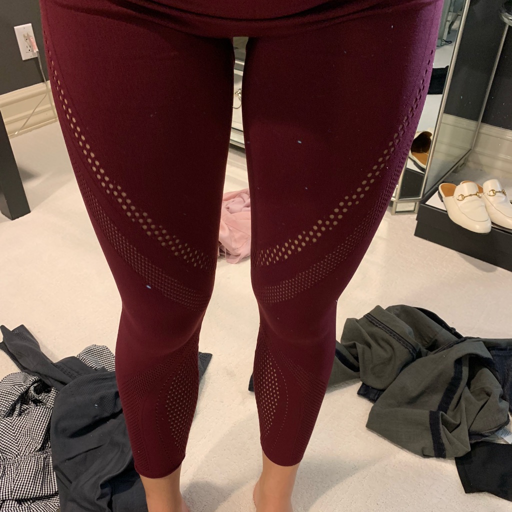 Pattern Leggings Maroon